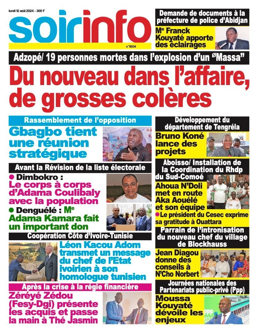 Titrologie 12 août 2024 - Soir Info