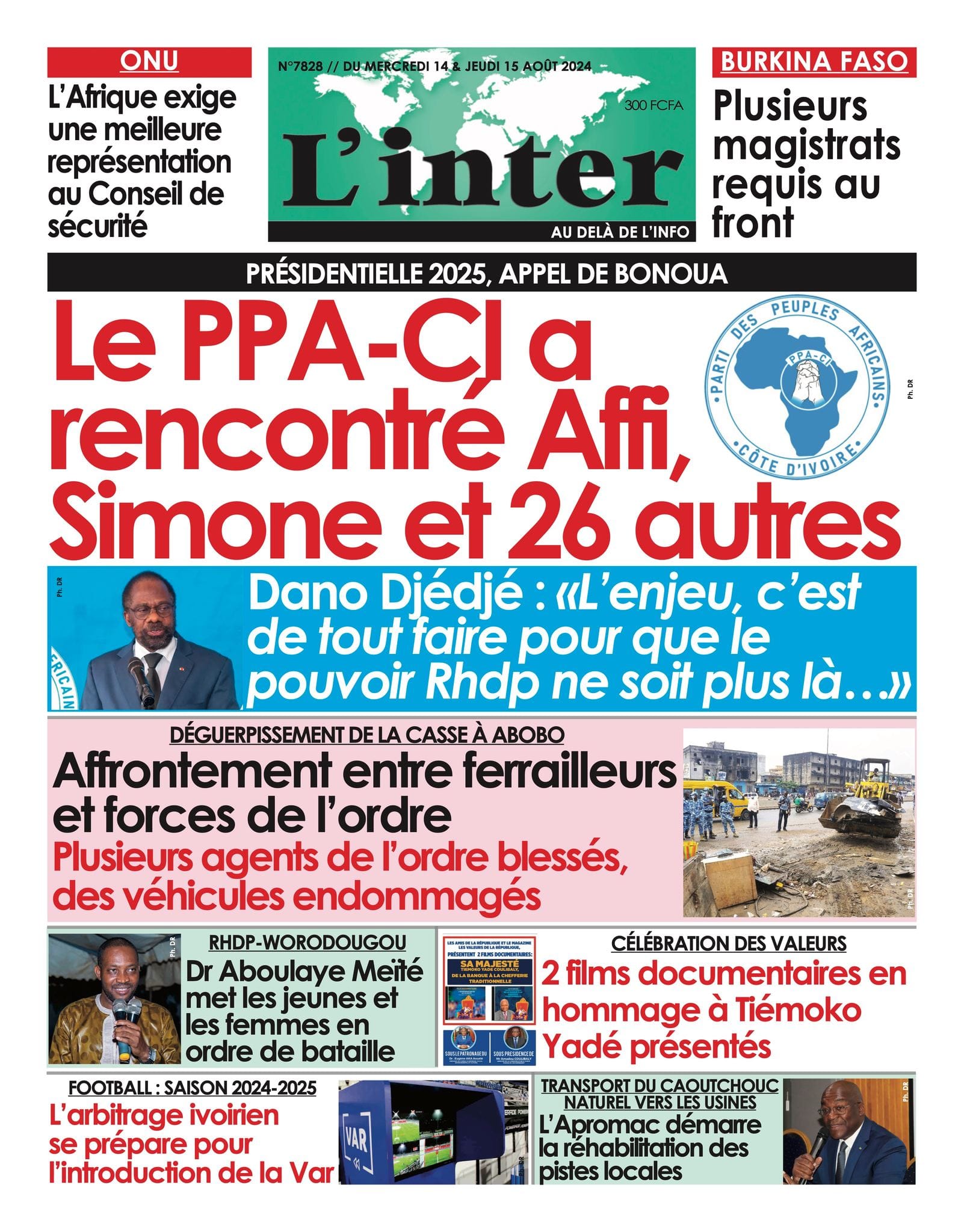 Titrologie 14 août 2024 - L'Inter