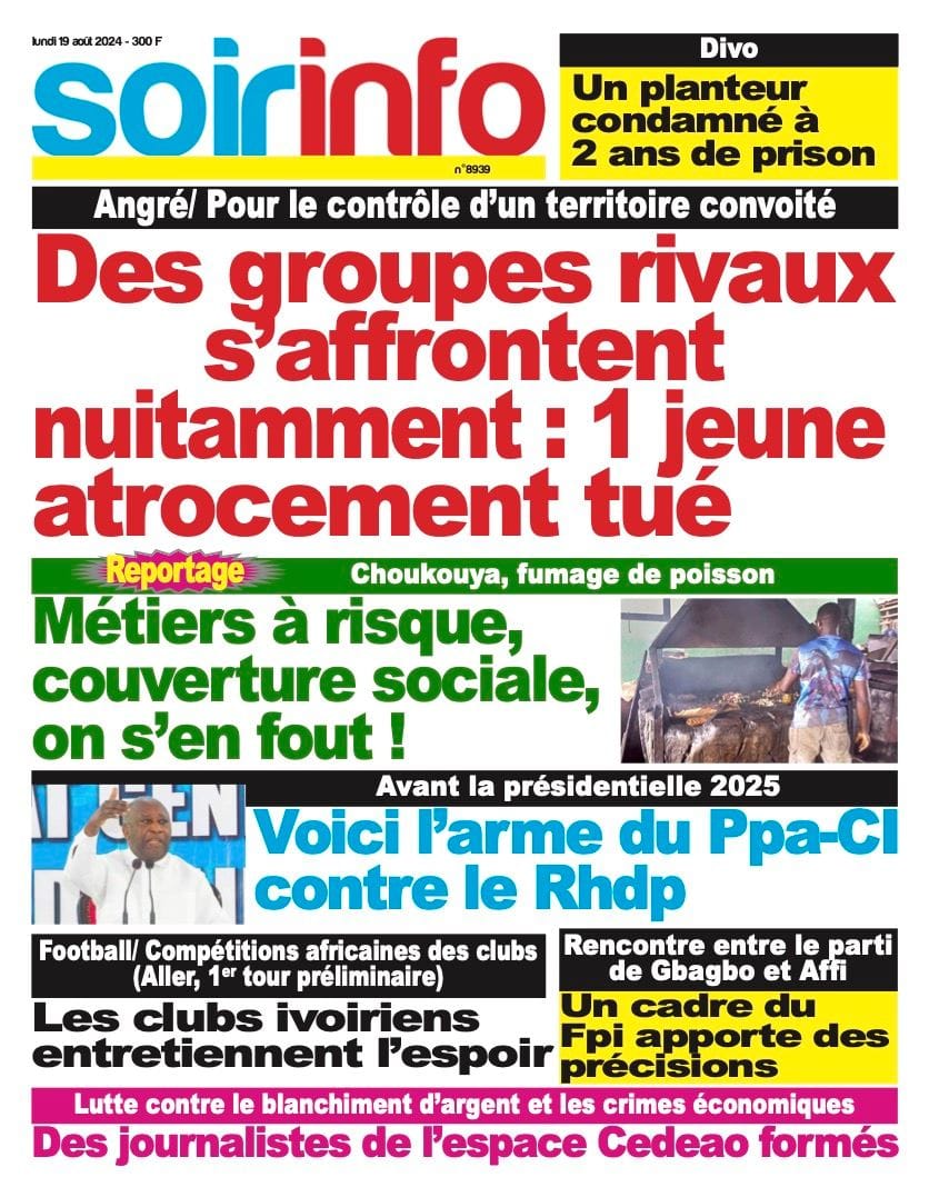 Titrologie 19 août 2024 - Soir Info