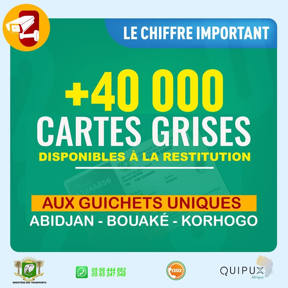 Cartes grises en Côte d'Ivoire