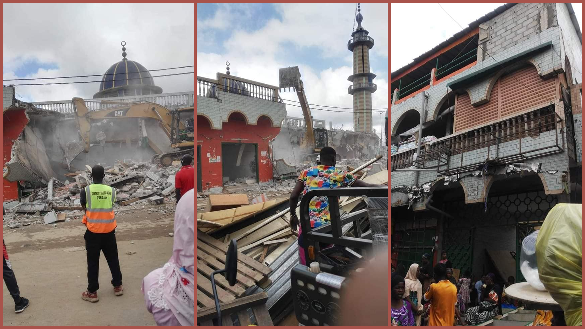 Démolition des magasins à la Grande Mosquée d'Adjamé