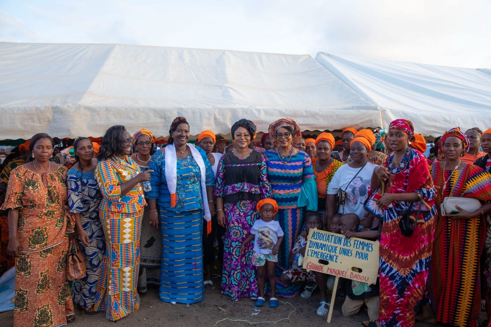 Nassénéba Touré, le vendredi 20 septembre 2024 à la place Henri Konan Bédié à Dabou pour participer aux Assises Nationales des Femmes de Côte d'Ivoire