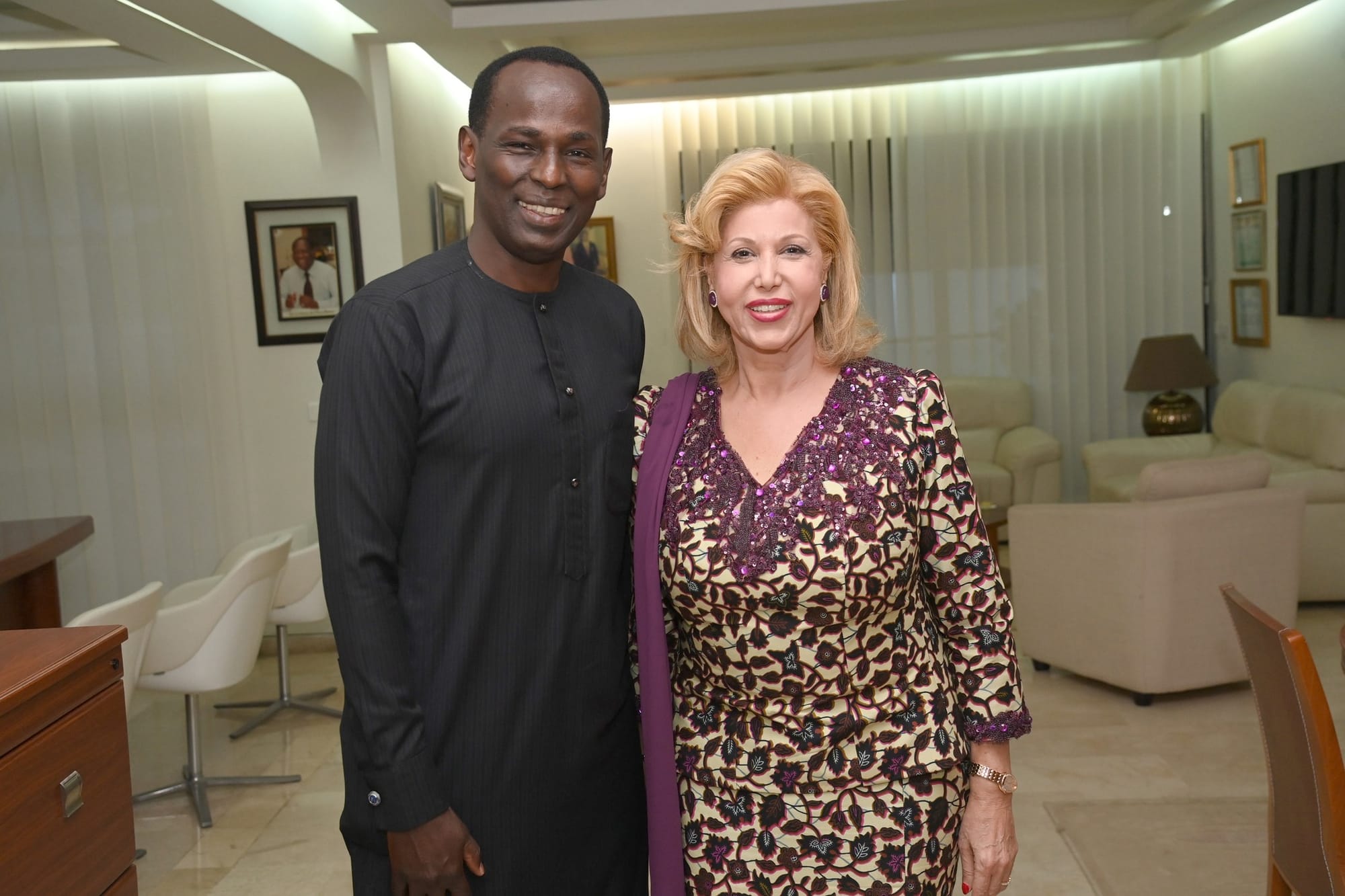 Dominique Ouattara reçoit l'humoriste Mamane