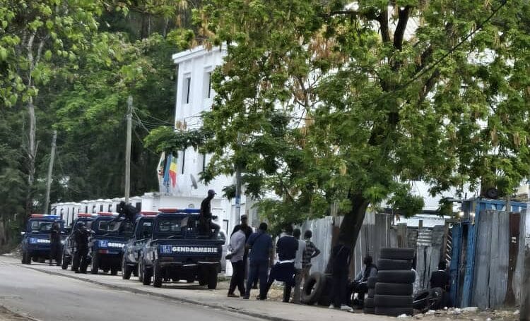 Le siège de la Fédération congolaise de football théâtre d'une expulsion des occupants légaux le 5 octobre 2024 © Crédit Phot