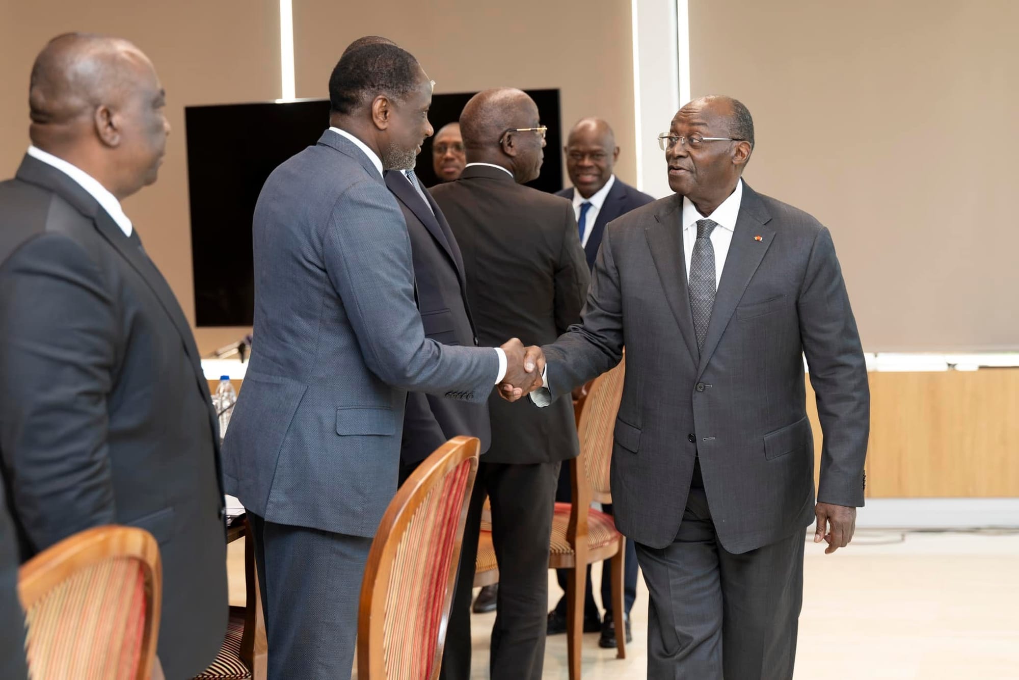 Le Vice-Président Tiemoko Meyliet Koné lors des axes du PND 2026-2030