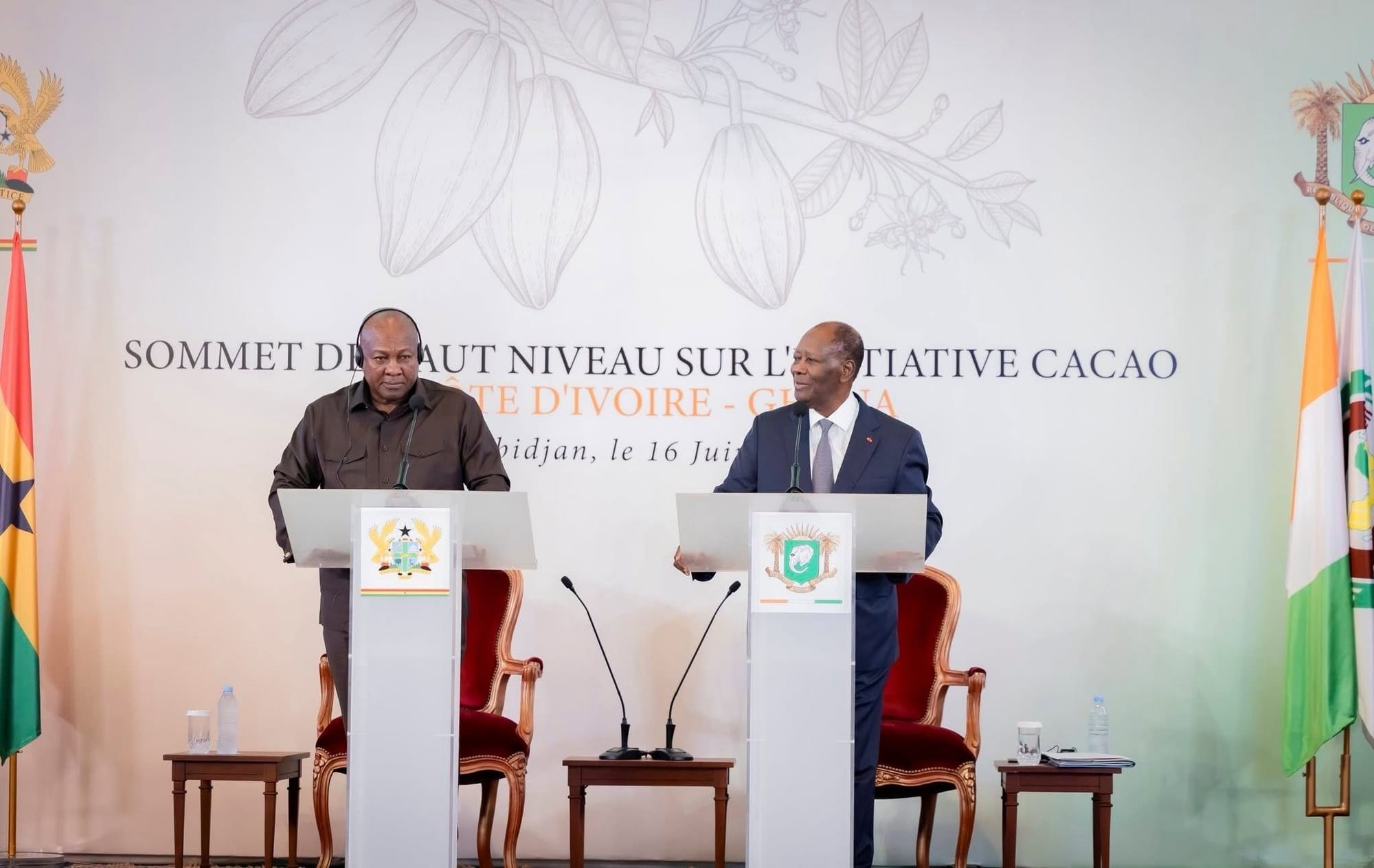 Filière cacao Côte d’Ivoire – Ghana : Ouattara et Mahama renforcent leur alliance