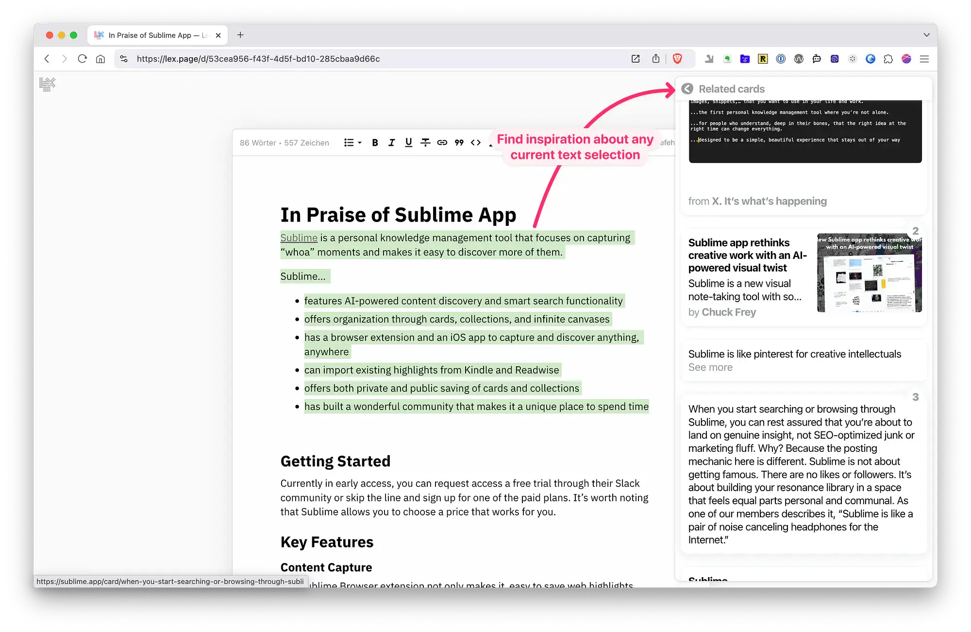 In Praise of Sublime App