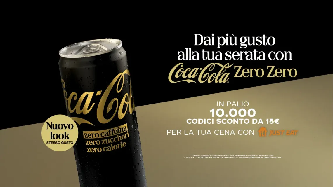 Coca-Cola Zero Zero: vinci codici Just Eat da 15€ con il nuovo concorso