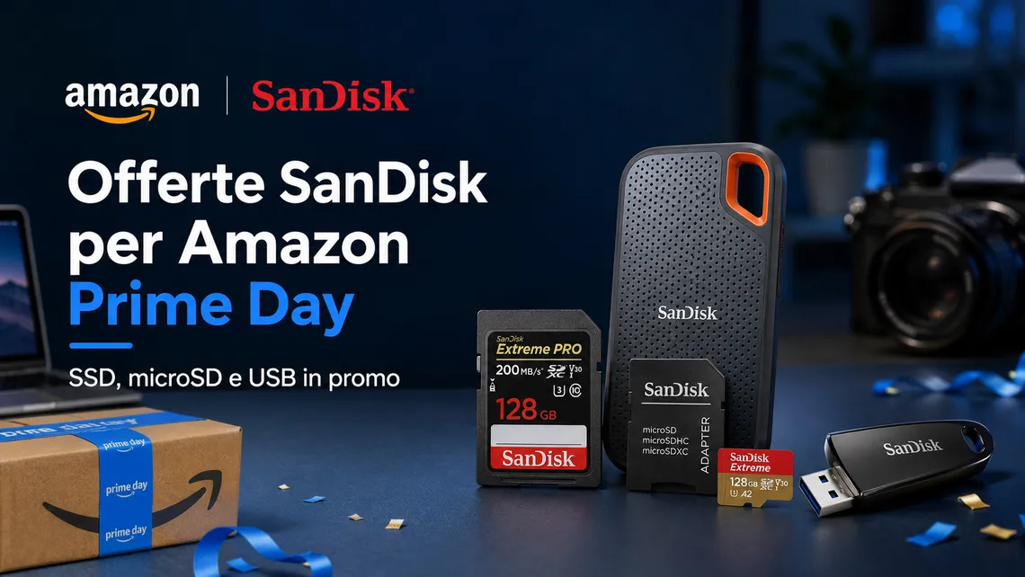 SanDisk Prime Day: SSD, microSD e USB in offerta