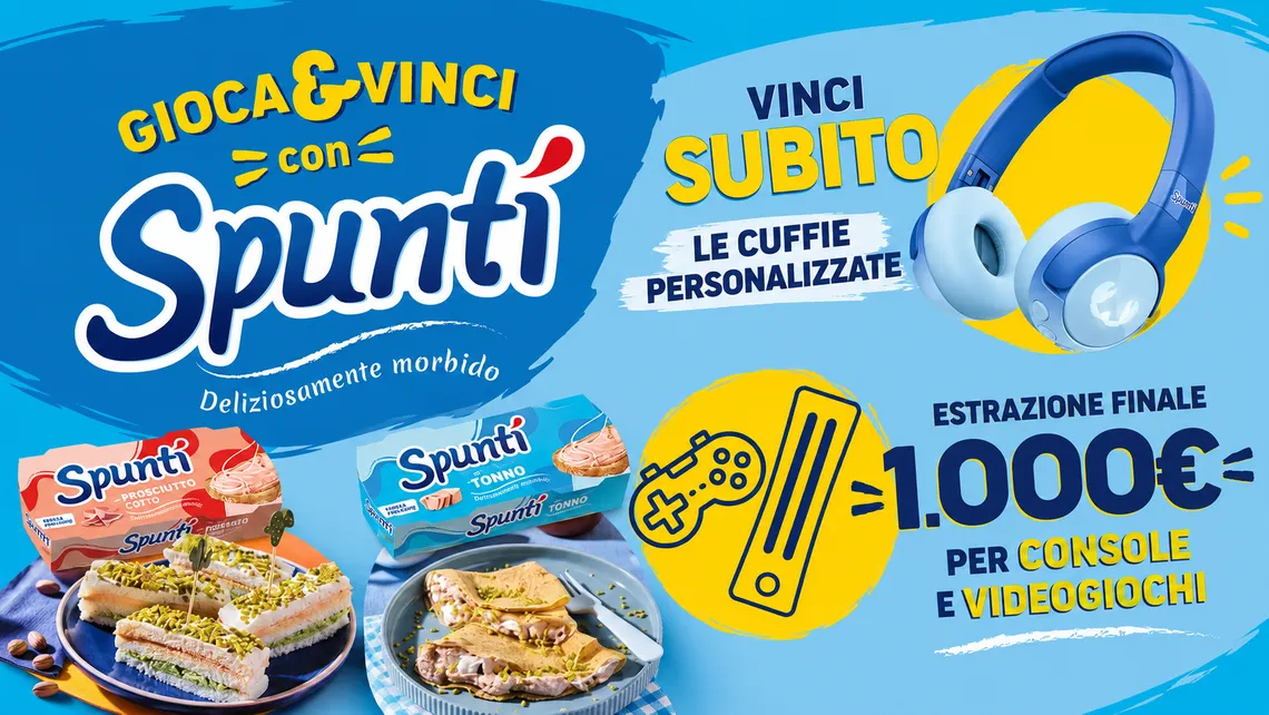 Concorso Spuntì 2026: vinci cuffie e un voucher da 1.000€