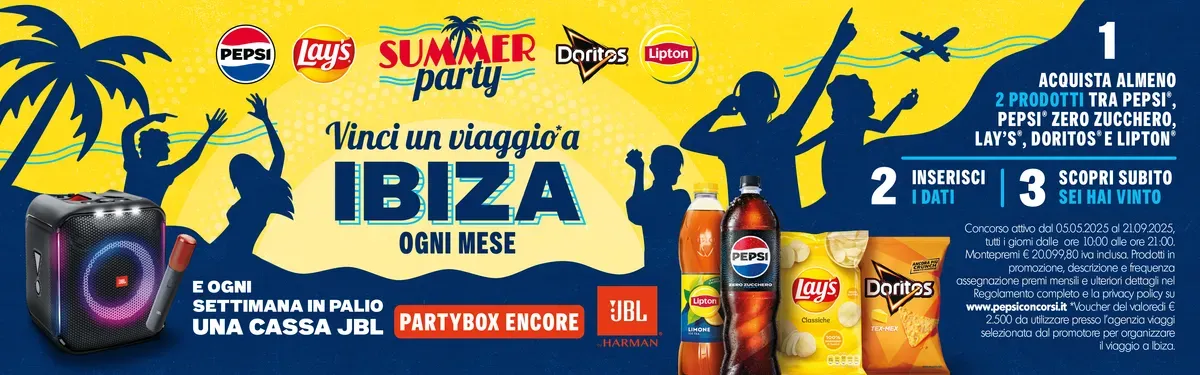 Vinci Ibiza e JBL con il concorso Pepsi Summer 2025!