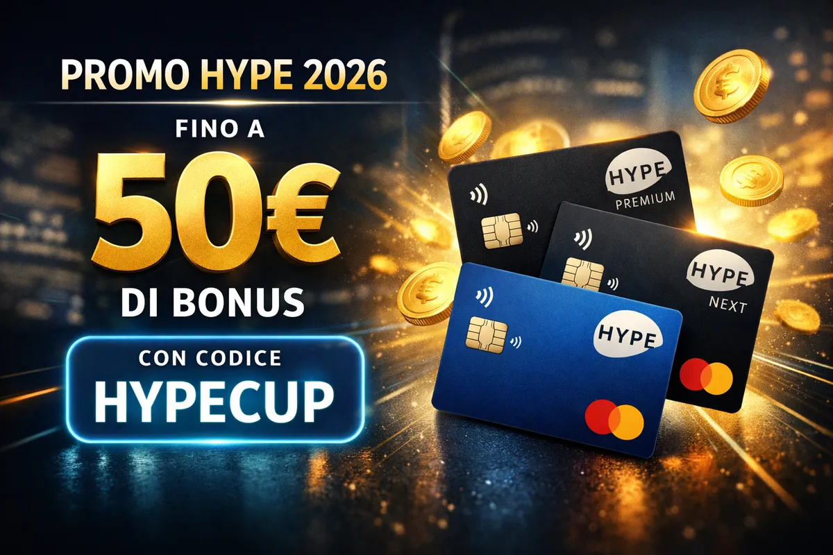 HYPE regala fino a 50€: attiva ora con codice HYPECUP!