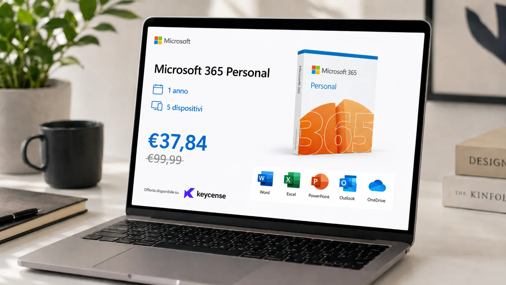 Office 365 a 37,84€ su Keycense: risparmia su Microsoft 365 Personal