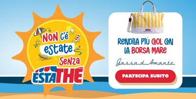 Compra Estathé e vinci una borsa mare da 95 euro